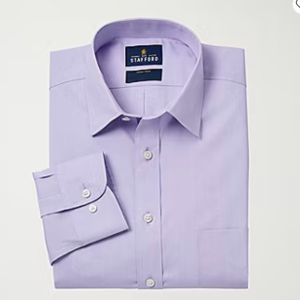 Stafford Essentials Men's Dress Shirt in Purple